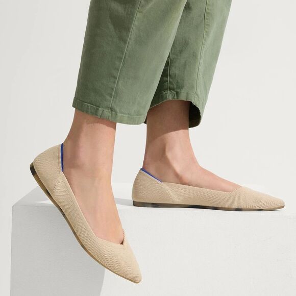 NWOT Rothy’s The Point Ballet Flat in Ecru Women's Size 9.5W $155 - Picture 1 of 7